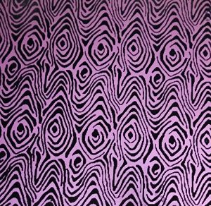 90 Pre Made Etched Pattern #117 Small Zebra, G-Pink Dichroic on Thin Black Glass