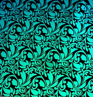 90 Pre Made Etched Pattern #162 French Leaves, P-Teal Dichroic on System 96 Thin Black Glass