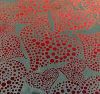 90 Pre Made Etched Pattern #161 Mosaic Hearts, Candy CBS Dichroic on Vintage FX Black Glass