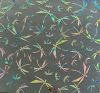 90 Pre Made Etched Pattern #100 Origami Dragonflies, Pixie Stix Mixture Dichroic on Thin Black Glass