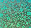 90 Pre Made Etched Pattern 210 Sakura, M-Green Dichroic on Vintage Uroboros FX Thin Clear Glass