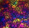 90 Pre Made Etched Pattern #224 Pointsettia, Aurora Borealis G-Magenta Blue CBS Dichroic on Thin Clear Glass