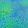 90 Aurora Borealis Cyan Copper Dichroic on Stream X Thin Clear Glass