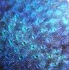 90 Aurora Borealis Red Siver Blue CBS Dichroic on Florentine Thin Clear Glass