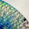 90 (Pie Shaped Corner) Aurora Borealis G-Pink CBS Dichroic on Florentine Thin Black Glass