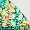 90 (Pie Shaped Corner) Aurora Borealis Salmon CBS Dichroic on Figure C Thin Black Glass