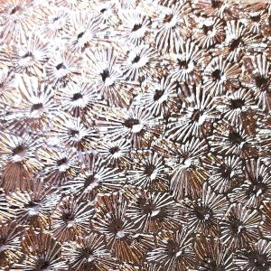 90 Crinklized Red Silver CBS Dichroic on Florentine Wissmach Glass