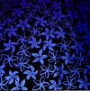 90 Pre Made Etched Pattern #207 Pointed Plumeria , Crinkle Purple CBS Dichroic on Black Glass