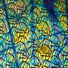 90 Pre Made Etched Pattern #001 Doodles, Pixie Stix Cyan Red on FX Thin Clear Glass