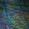 90 Pre Made Etched Pattern #001 Doodles, Pixie Stix Mixture CBS Dichroic on Thin Black Glass