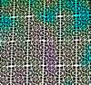 90 Pre Made Etched Pattern #021 Broken Circles, Aurora Borealis G-Pink CBS Dichroic on Thin Black Glass