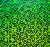 90 Pre Made Etched Pattern #031 Star Field, Emerald CBS Dichroic on thin Clear Glass