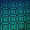 90 Pre Made Etched Pattern #035 Celtic Knots , Pink Teal CBS Dichroic on Thin Black Glass