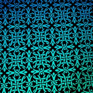 90 Pre Made Etched Pattern #035 Celtic Knots , Pink Teal CBS Dichroic on Thin Black Glass
