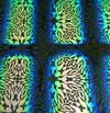 90 Pre Made Etched Pattern #046 Starburst, RBB G-Pink CBS Dichroic on Thin Black Glass