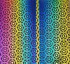 90 Pre Made Etched Pattern #077 Woven Cane, RBC G-Magenta CBS Dichroic on Thin Clear Glass