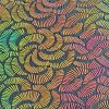 90 Pre Made Etched Pattern #078 Feathers, Aurora Borealis G-Magenta CBS Dichroic on Thin Black Glass