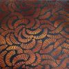 90 Pre Made Etched Pattern #078 Feathers, Cyan Dark Dark Red CBS Dichroic on Thin Clear Glass