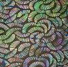 90 Pre Made Etched Pattern #078 Feathers, Fusion Mixture CBS Dichroic on Vintage Uroboros FX Thin Clear Glass
