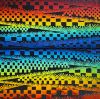 90 Pre Made Etched Pattern #080 Southwest, RBC Candy CBS Dichroic on Thin Black Glass