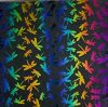 90 Pre Made Etched Pattern #089 Dragonflies, RBC G-Magenta CBS Dichroic on Vintage Uroboros FX Thin Clear Glass
