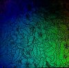 90 Pre Made Etched Pattern #092 Plumeria, Mixture CBS Dichroic on Thin Black Glass