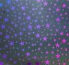 90 Pre Made Etched pattern #097 Stars, 1/2 Target Rainbow Green Magenta Blue CBS Dichroic on Thin Clear Glass