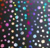 90 Pre Made Etched Pattern #099 Paws, Tropical Rays 2" CBS Dichroic on Thin Black Glass