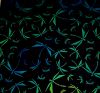 90 Pre Made Etched Pattern #100 Origami Dragonflies, Aurora Borealis Blue Gold CBS Dichroic on Thin Black Glass