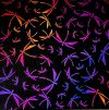 90 Pre Made Etched Pattern #100 Origami Dragonflies, Aurora Borealis G-Magenta Blue CBS Dichroic on Thin Black Glass