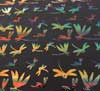 90 Pre Made Etched Pattern #102 May Flies, RBA Salmon CBS  Dichroic on Thin Clear Glass