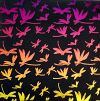 90 Pre Made Etched Pattern #102 May Flies, RBD G-Magenta CBS  Dichroic on Vintage Uroboros FX Thin Clear Glass