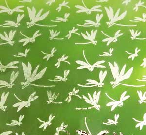 90 Pre Made Etched Pattern #102 May Flies, Silver CBS Dichroic on Thin Spring 1426 Glass