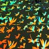 90 Pre Made Etched Pattern #102 May Flies, Voltage Cyan Red CBS Dichroic on Thin Black Glass