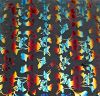 90 Pre Made Etched Pattern #104 Small Ginkgos, RBA Candy CBS Dichroic on Thin Clear Glass