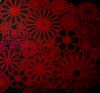 90 Pre Made Etched Pattern #105 Flowers, Black Cherry CBS Dichroic on Vintage FX Thin Black Glass