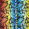 90 Pre Made Etched Pattern #106 Batik, RBC Candy CBS Dichroic on Thin Clear Glass