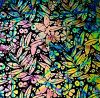 90 Pre Made Etched Pattern #106 Batik, Reptilian CBS Dichroic on Thin Black