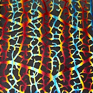 90 Pre Made Etched Pattern #108 Leaf Skeleton, RBA Candy CBS Dichroic on Thin Clear Glass