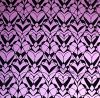90 Pre Made Etched Pattern #113 Hearts and Flowers, G-Pink CBS Dichroic on Thin Black Glass