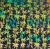 90 Pre Made Etched Pattern #213 Bamboo, Aurora Borealis Salmon CBS Dichroic on thin Black Glass
