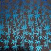 90 Pre Made Etched Pattern #213 Bamboo, P-Teal CBS Dichroic on thin Clear Glass