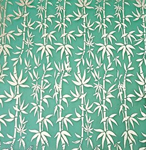 90 Pre Made Etched Pattern #213 Bamboo, R-Silver Dichroic on thin Lt. Aqua Glass