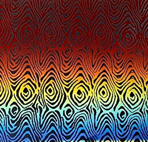 90 Pre Made Etched Pattern #117 Small Zebra, RBD Candy CBS Dichroic on Thin Clear Glass