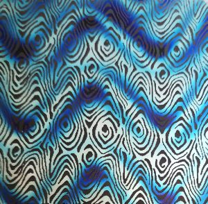 90 Pre Made Etched Pattern #117 Small Zebra, Twizzle R-Silver CBS Dichroic on Thin Clear Glass