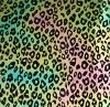 90 Pre Made Etched Pattern #120 Leopard, Aurora Borealis G-Pink Dichroic on Thin Black Glass