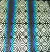 90 Pre Made Etched Pattern #121 Roman Spirals, RBB Silver CBS Dichroic on Thin Clear Glass