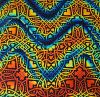 96 Pre Made Etched Pattern #122 Celtic Hearts, Twizzle Candy CBS Dichroic on Thin Black Glass