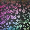 90 Pre Made Etched Pattern #127 Cherry Blossoms, Mixture Dichroic on Thin Clear Glass