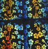 90 Pre Made Etched Pattern #127 Cherry Blossoms, RBB Candy CBS Dichroic on Thin Black Glass
